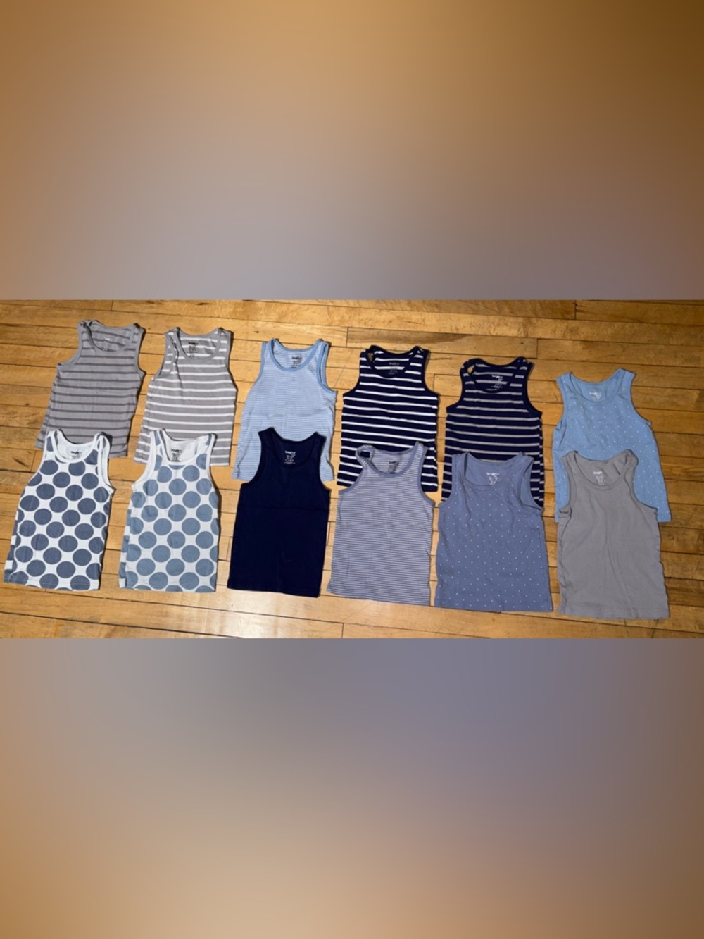 12 Boys Scoop Neck Tagless Undershirts Soft Cotton Tank Top 100% cotton size 5/6